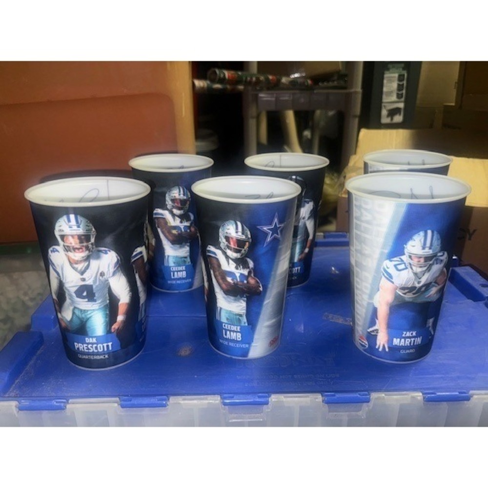 Dallas Cowboys Cups Dak Prescott Ceedee Lamb Zack Martin Pepsi Dr‎ Pepper